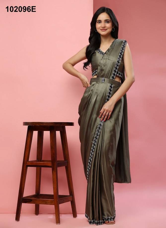 Amoha 102096 A To E Satin Silk Readymade Wholesale Saree in India