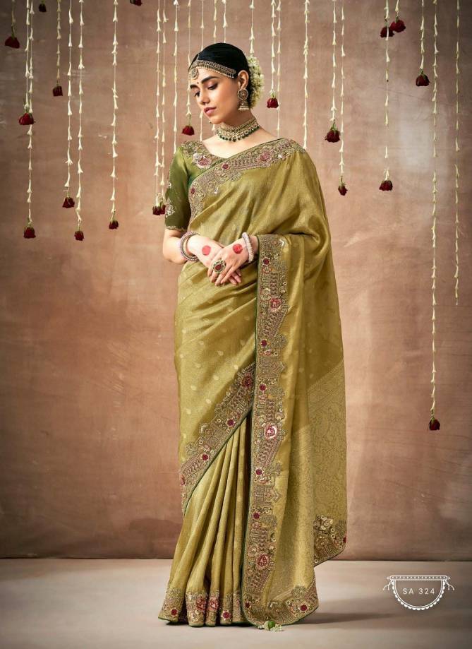 Dulhan By Kimora Organza Silk Weddding Wear Saree Wholesale Price In India