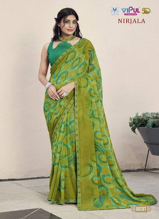 Nirjala By Vipul Georgette Printed Daily Wear Sarees Wholesale Suppliers In India