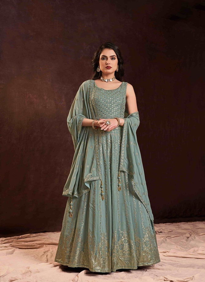 Olive Colour Zoya Vol 3 By Arya Designs Gown Catalog 63010