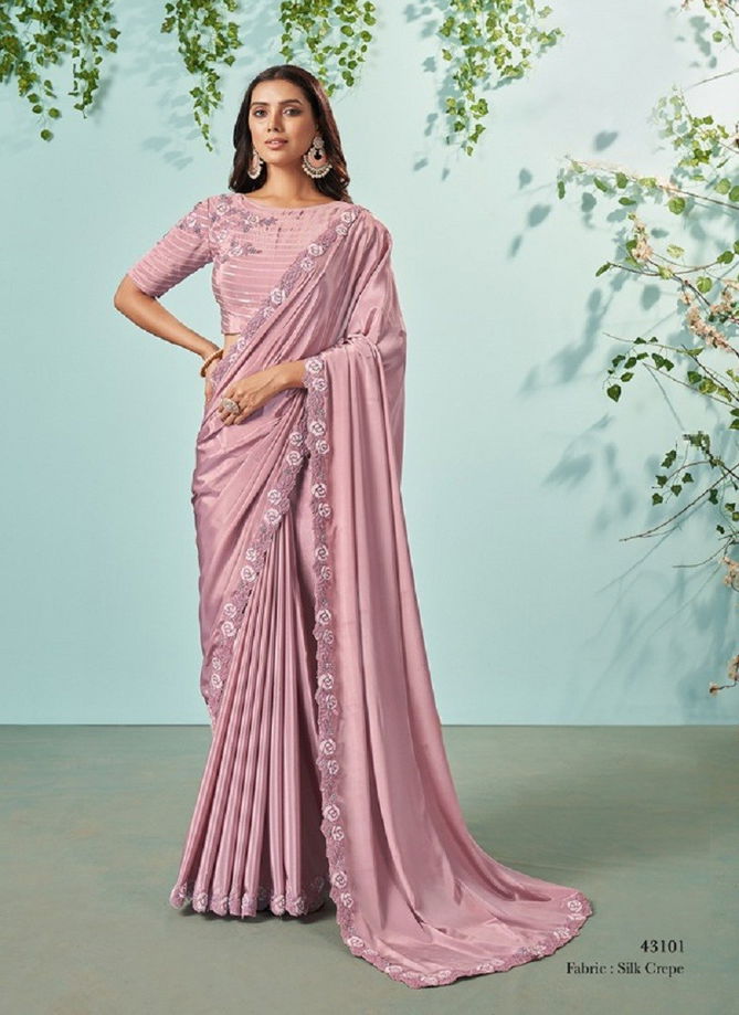 Onion Pink Colour Ikshita By Mahotsav Party Wear Saree Catalog 43101