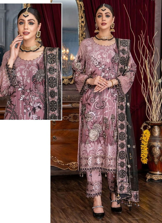 Onion Pink Colour Maria Vol 1 Wholesale Pakistani Salwar Suit Catalog 2091