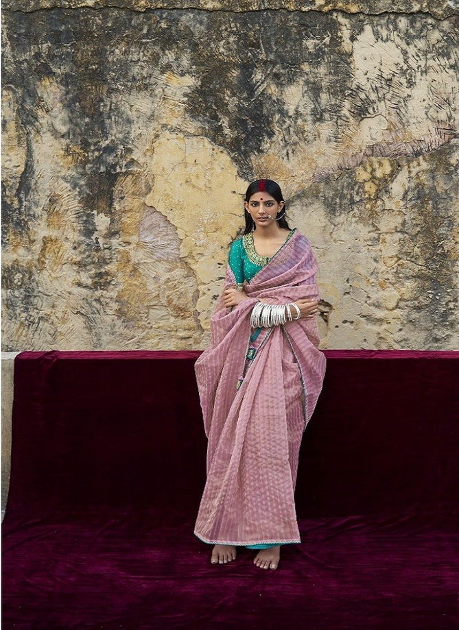 Onion Pink Colour Miraan By Kimora 2091 To 2095 Designer Sarees Catalog 2095