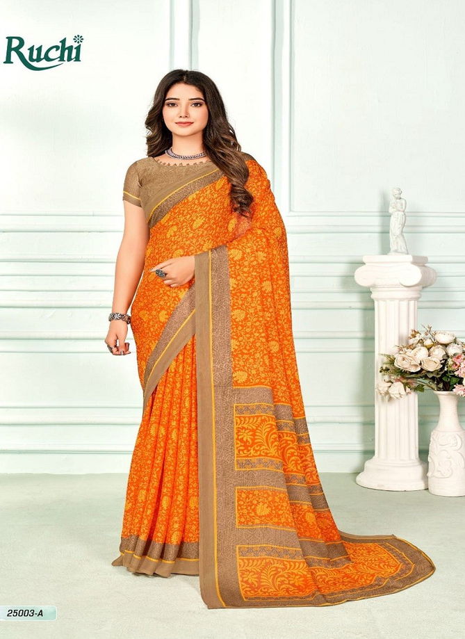 Aahana Vol 2 By Ruchi Silver Chiffon Printed Saree Catalog