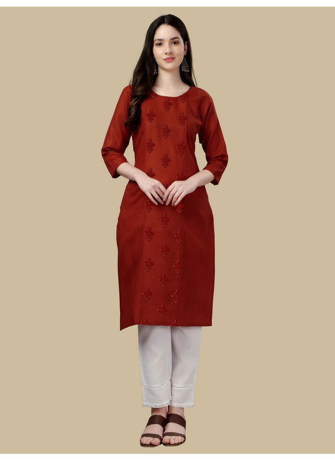 Orange Colour Aaradhna Designer Kurti Catalog 1003