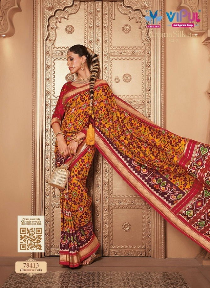 Aroma Silk Plus Vol 3 By Vipul Silk Designer Saree Catalog