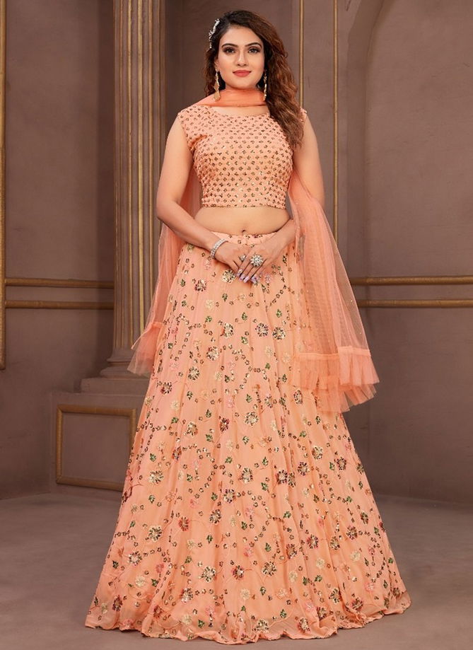 Orange Colour C 2201 Party Wear Wholesale Designer Lehenga Choli C 2201 C