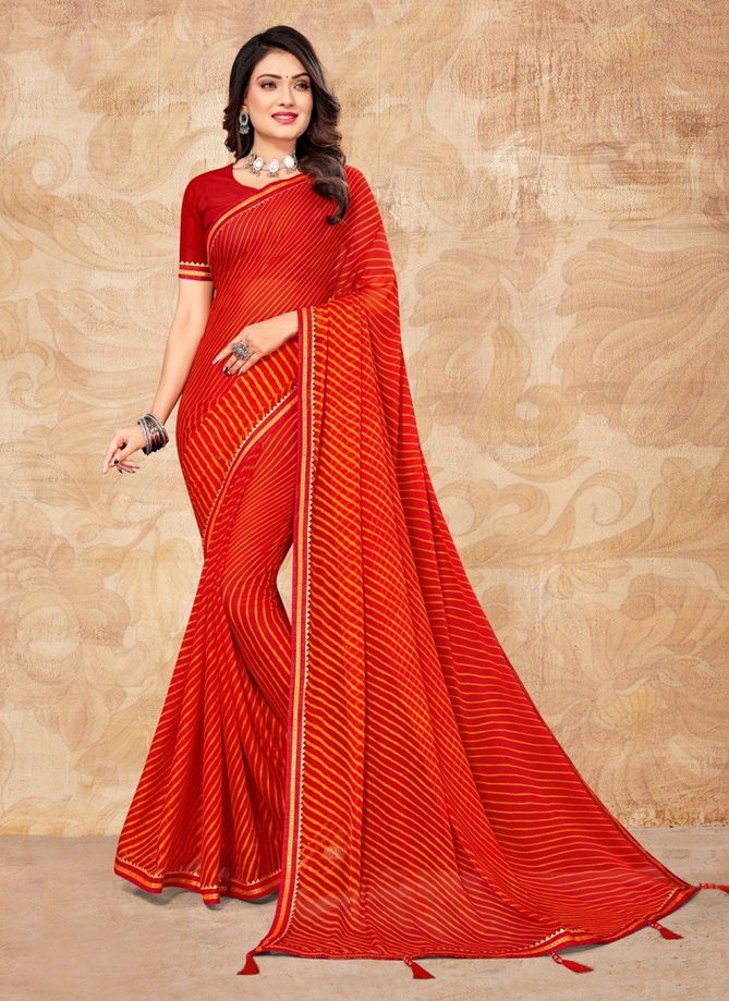 Orange Colour Dhun Vol 5 By Ruchi Chiffon Saree Catalog 21804 B