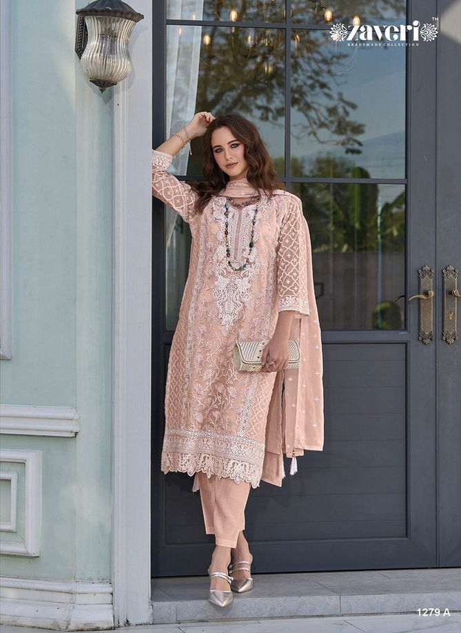 Femina Vol 2 Colour Edition By Zaveri Organza Embroidery Kurti With Bottom Dupatta Exporters In India