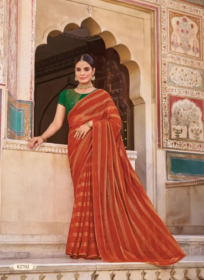 Raj Rani Vol 2 By Vipul Weaving Chiffon Saree Surat Wholesale Market