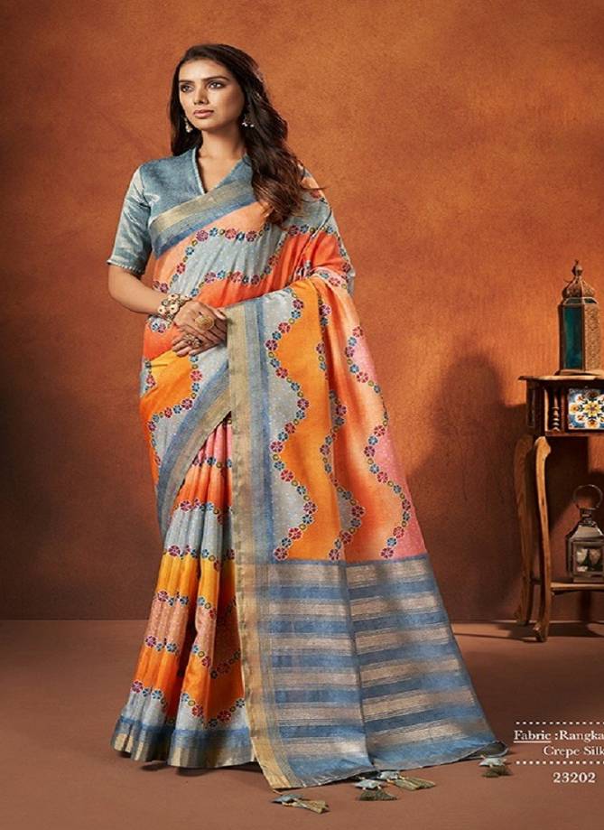 Saachi By Mahotsav Crepe Silk Festive Wear Designer Saree Catalog