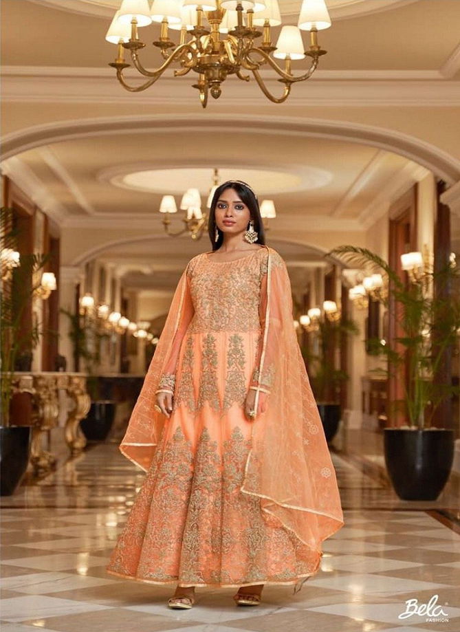 Sabhyata By Bela Wedding Wear Net Anarkali Suit Exporters In India