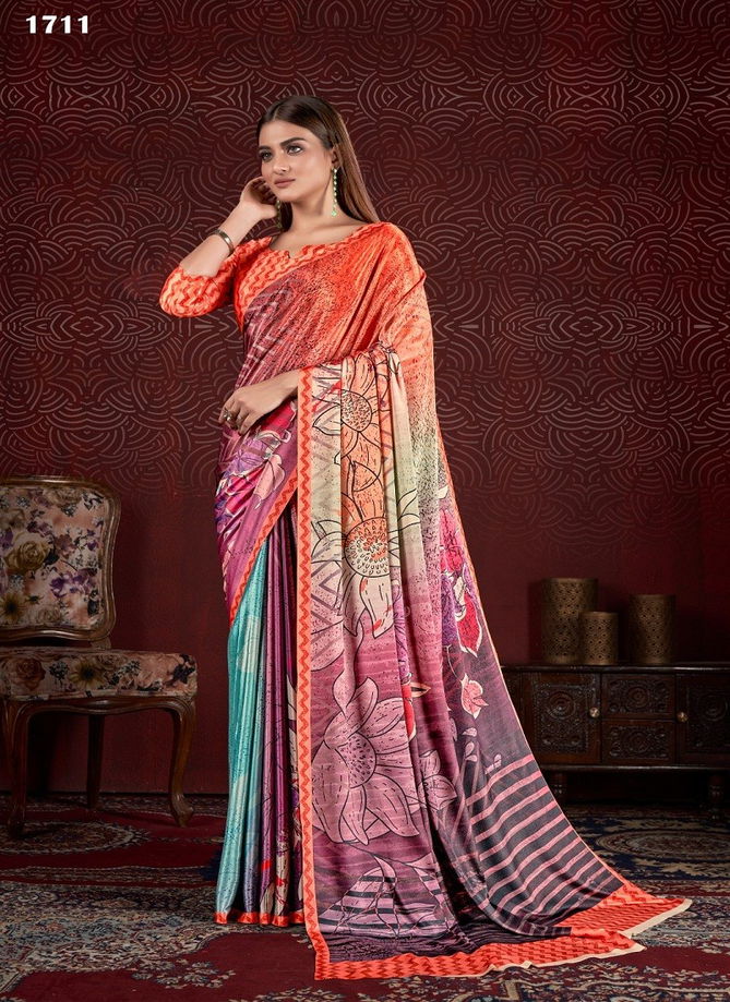 Hanoi By Jivora Crepe Digital Printed Casual Wear Saree Wholesale Online