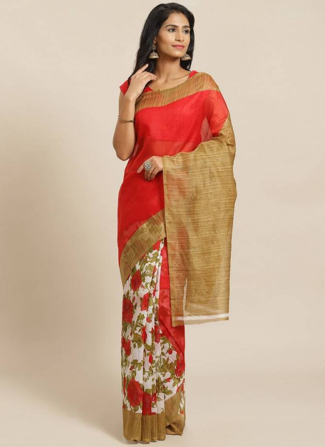 Daily Use Designer Bhagalpuri Elegant Good Looking Saree Collections