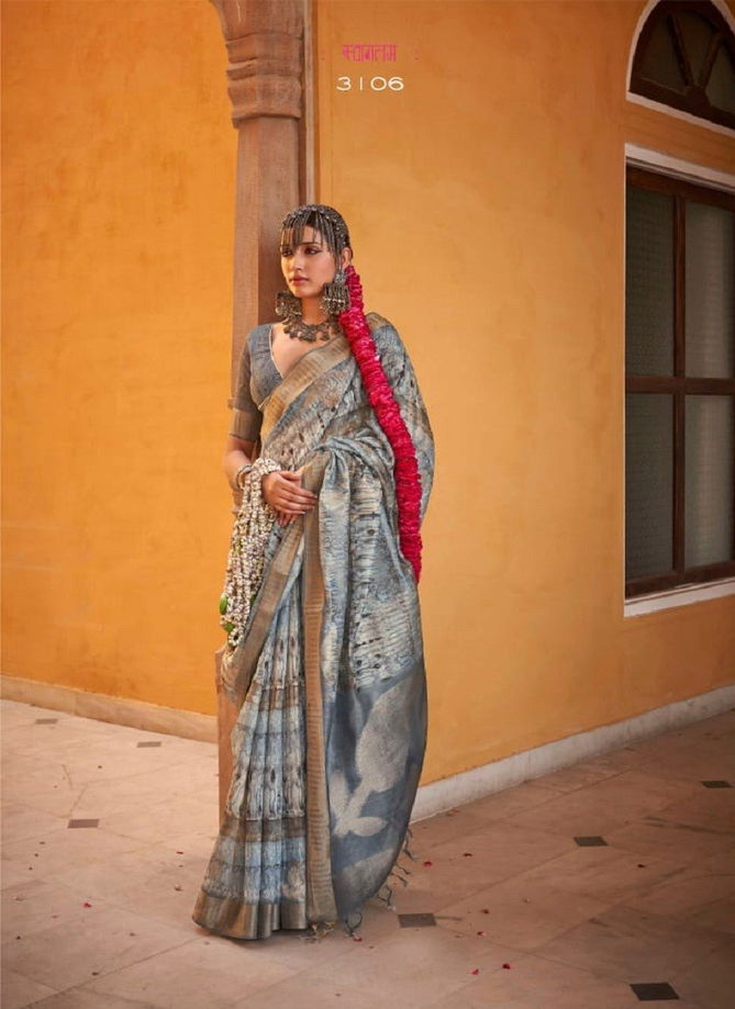 Kamalam By Kira Tusser Spun Casual Wear Saree Orders In India