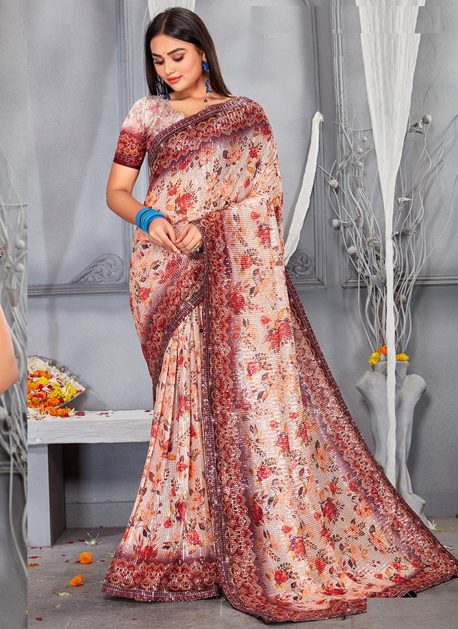 Anamya Designer Wholesale Printed Saree Catalog