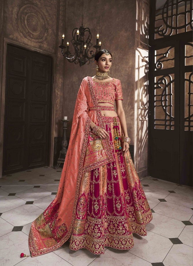 Vrindavan Vol 49 By Royal Banarasi Silk Designer Bridal Lehenga Choli Wholesale Suppliers In Mumbai 