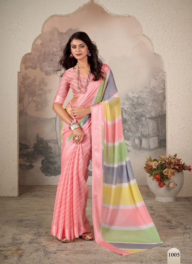 Aavi By Dhaga Pure Jari Chiffon Daily Wear Saree Wholesalers In Delhi