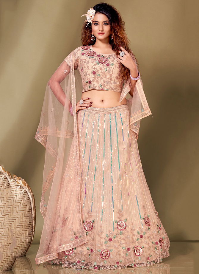 Peach Colour Amoha C 2007 Colors Party Wear Lehenga Choli Catalog C 2007 C