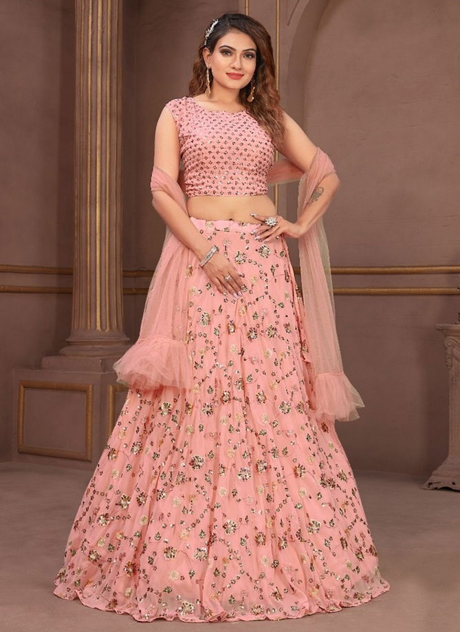 Peach Colour C 2201 Party Wear Wholesale Designer Lehenga Choli C 2201 A