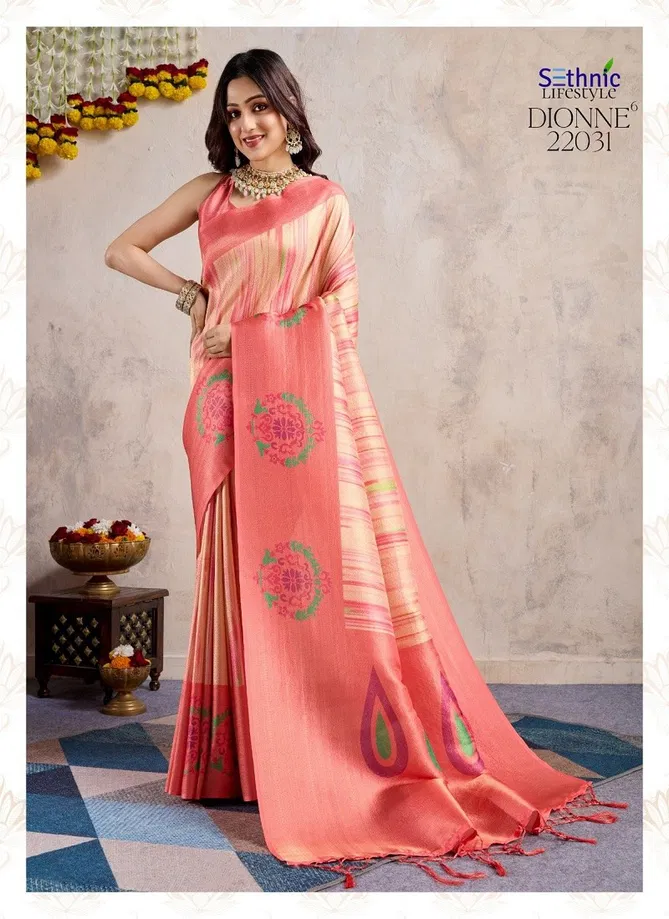 Dionne Vol 6 By Sethnic Lifestyle Banarasi Silk Designer Saree Wholesale Online