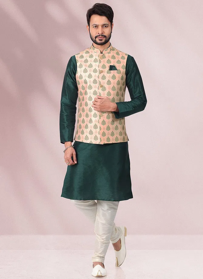 Ethnic Wear Wholesale Kurta Pajama With Jacket Catalog