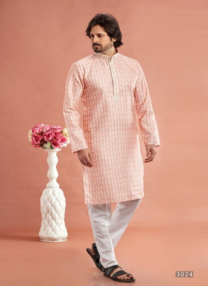 Function Mens Wear Printed Cotton Stright Kurta Pajama Suppliers In India