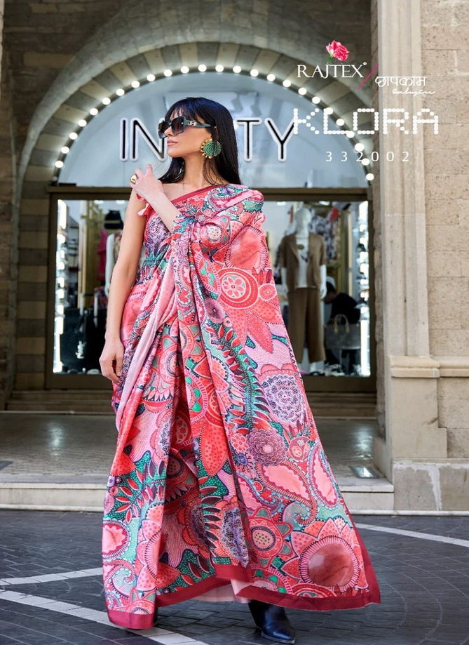 Klora By Rajtex Satin Crepe Printed Saree Catalog