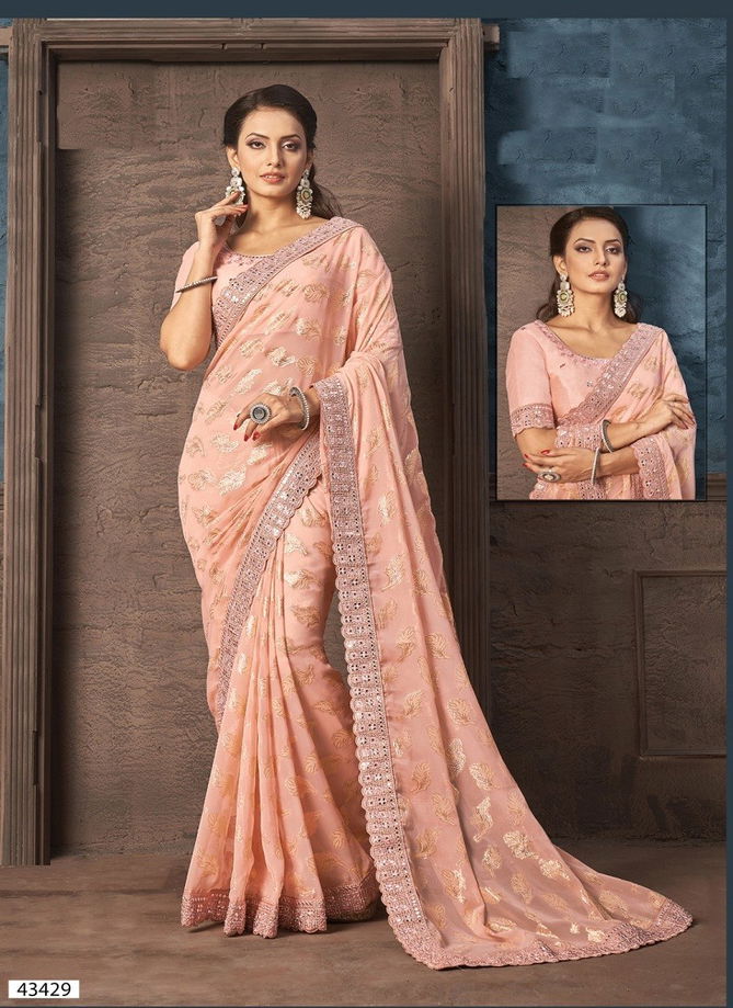 Maanika By Mahotsav Georgette Zari Jacquard Printed Saree Wholesale Price In Surat