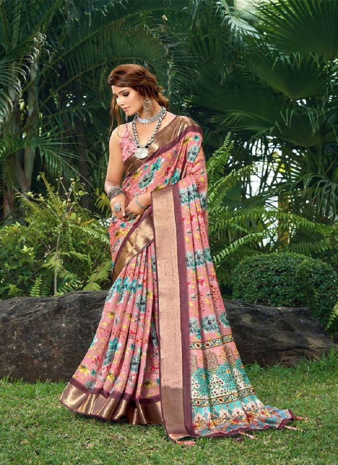 Nancy By Mahamani Creation Tussar Silk Printed Saree Catalog