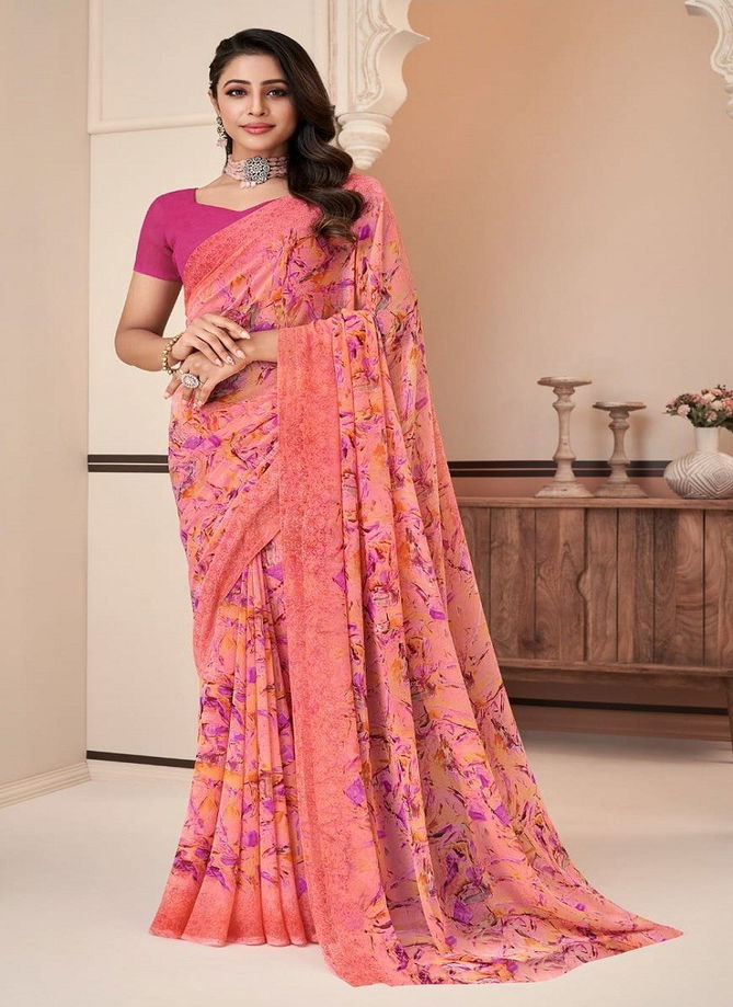 Raga Georgette Vol 7 By Ruchi Smooth Georgette Printed Saree Catalog