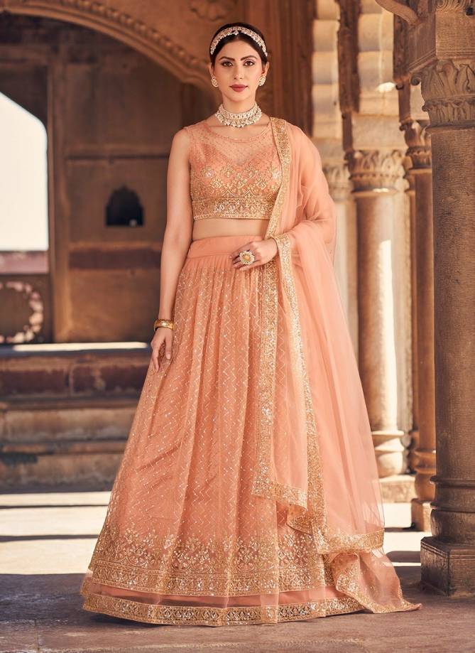 SS 166 Designer Wedding Wear Net Lehenga Choli Wholesale Market In Surat With Price