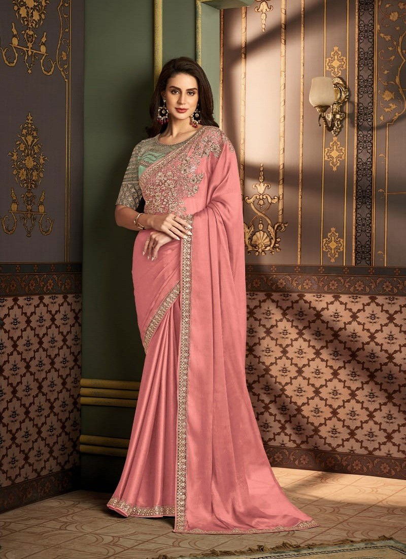 Sandalwood 1202 Colour By TFH Silk Designer Party Wear Saree Wholesale Online