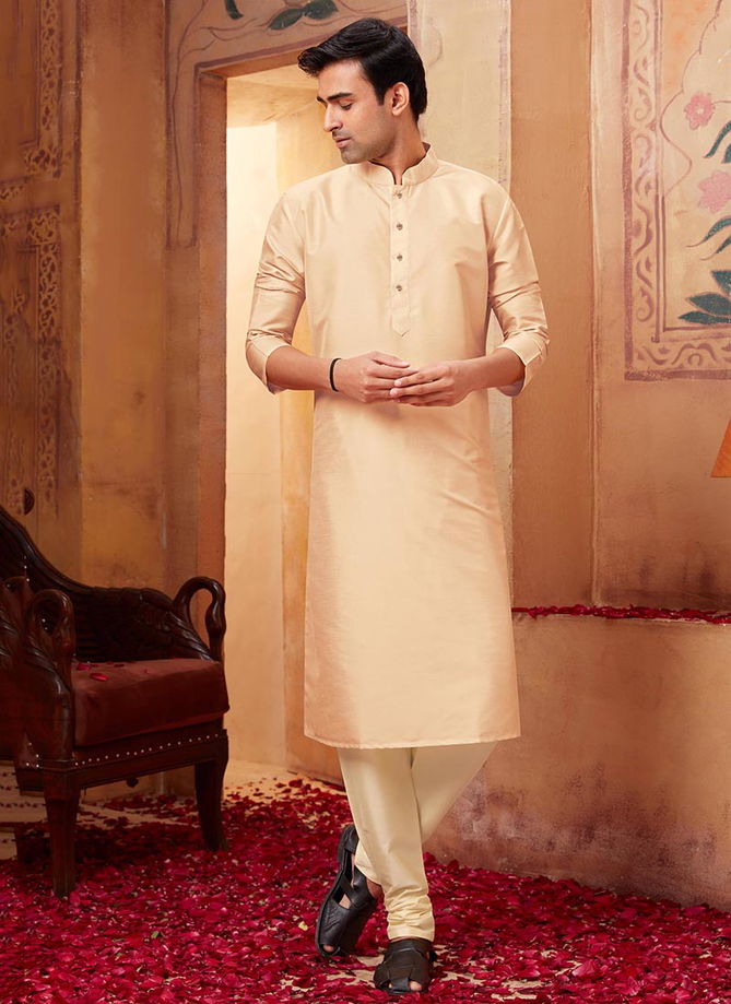 Peach Colour Silikana Exclusive Wear Wholesale Kurta Pajama 1540-4