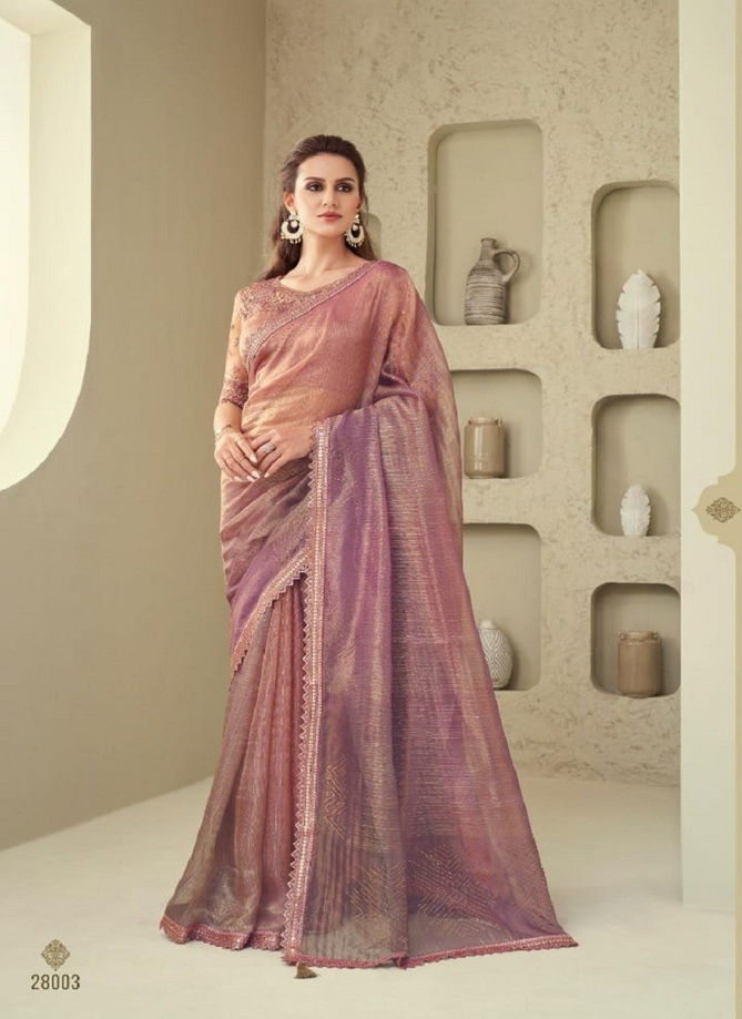 Peach Colour Silver Screen 18th Edition By TFH Designer Saree Catalog 28003