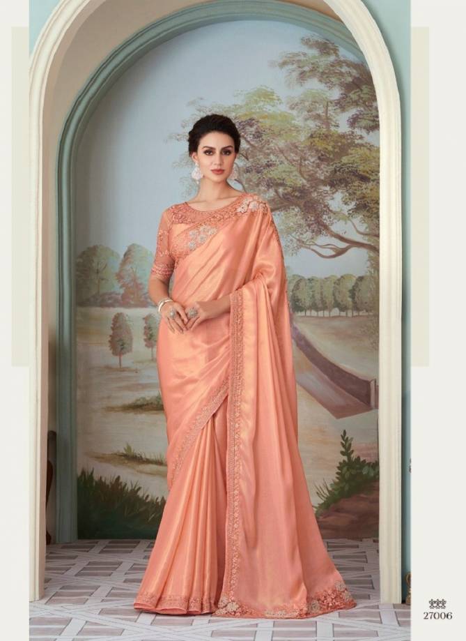 Silverscreen 17th Edition By Tfh Glass Silk Party wear Saree Catalog