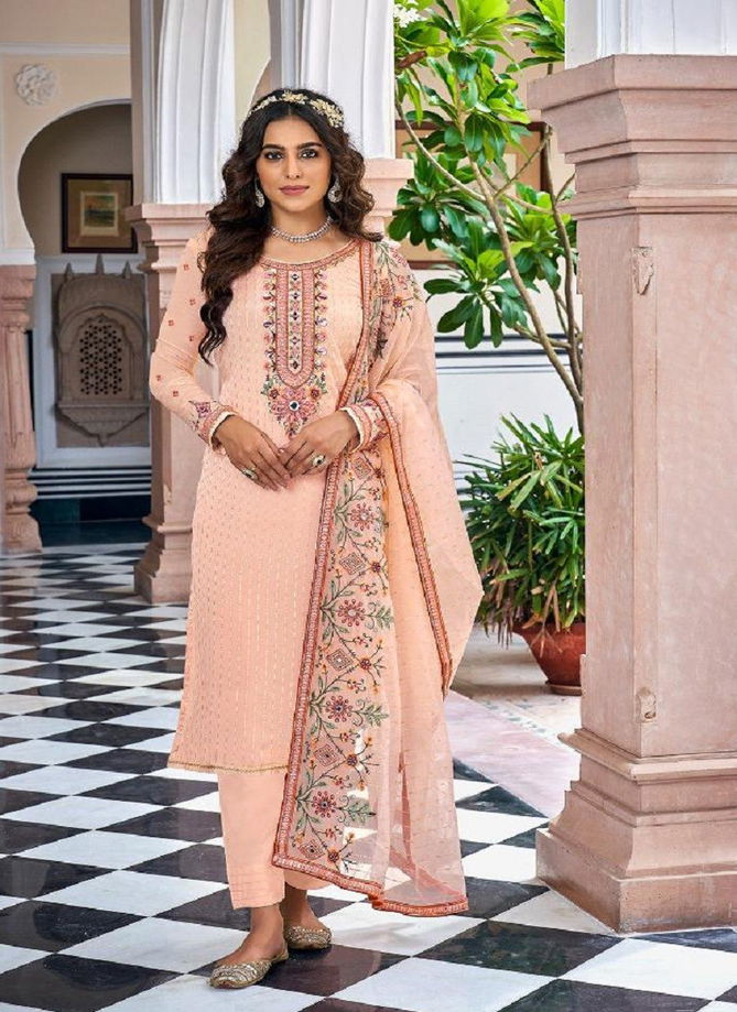 Peach Colour Tiara By Eba Designer Salwar Suit Catalog 1496