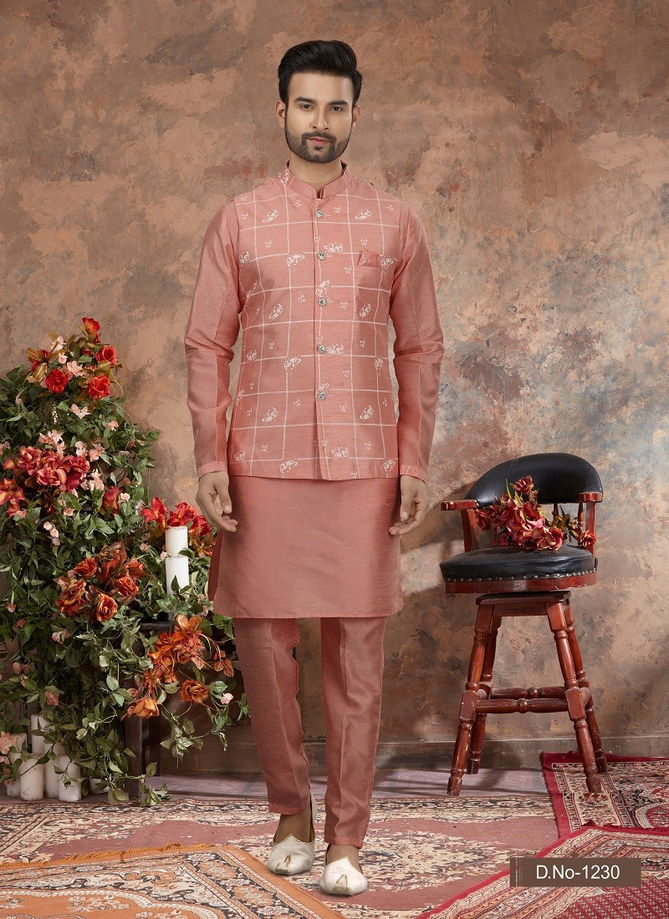 Vol 11 Function Wear Mens Modi Jacket Kurta Pajama Wholesale Online