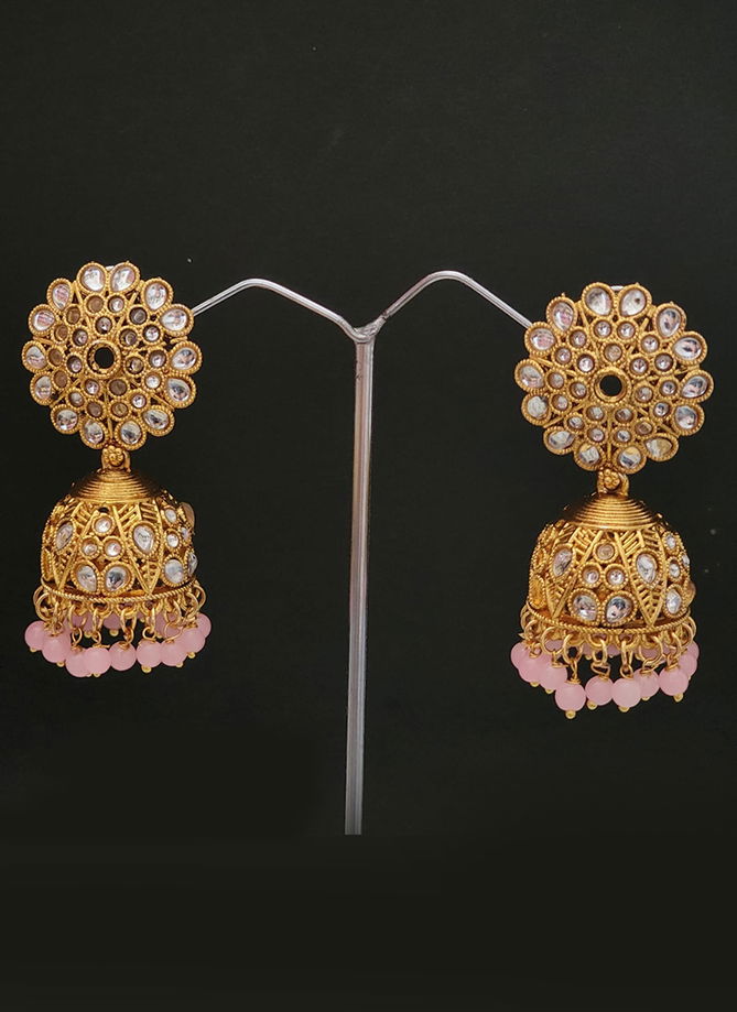 Peach Fancy Wear Designer 150 To 161 Earrings Catalog 172