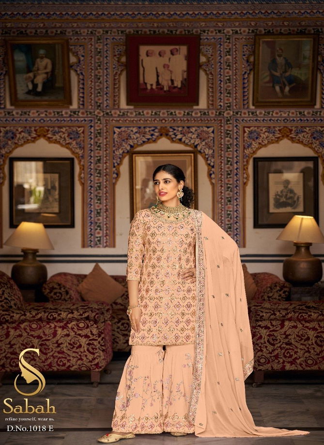 Kalaki By Sabah Faux Georgette Plazzo Suit Dress Material Catalog