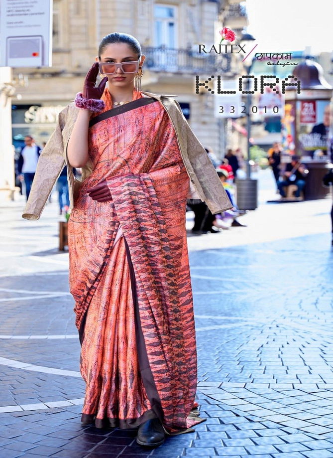 Klora By Rajtex Satin Crepe Printed Saree Catalog