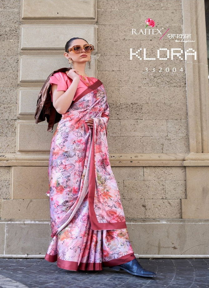 Klora By Rajtex Satin Crepe Printed Saree Catalog