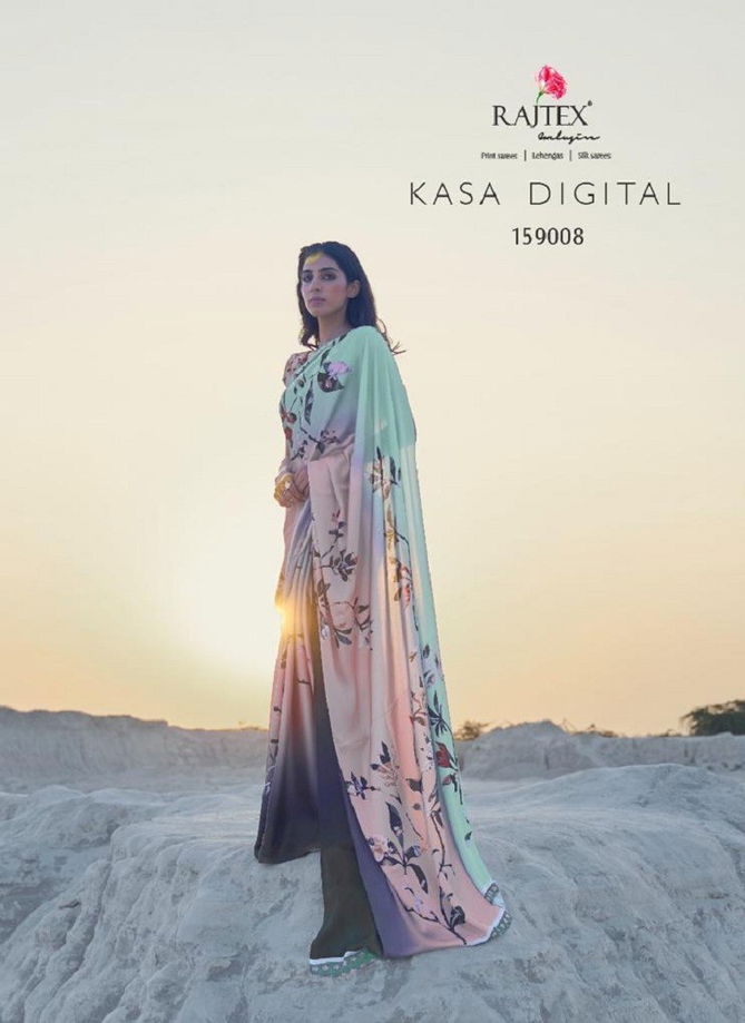 Kasa Digital 159001 TO 159009 By Rajtex Satin Crepe Saree Wholesale Market In Surat With Price