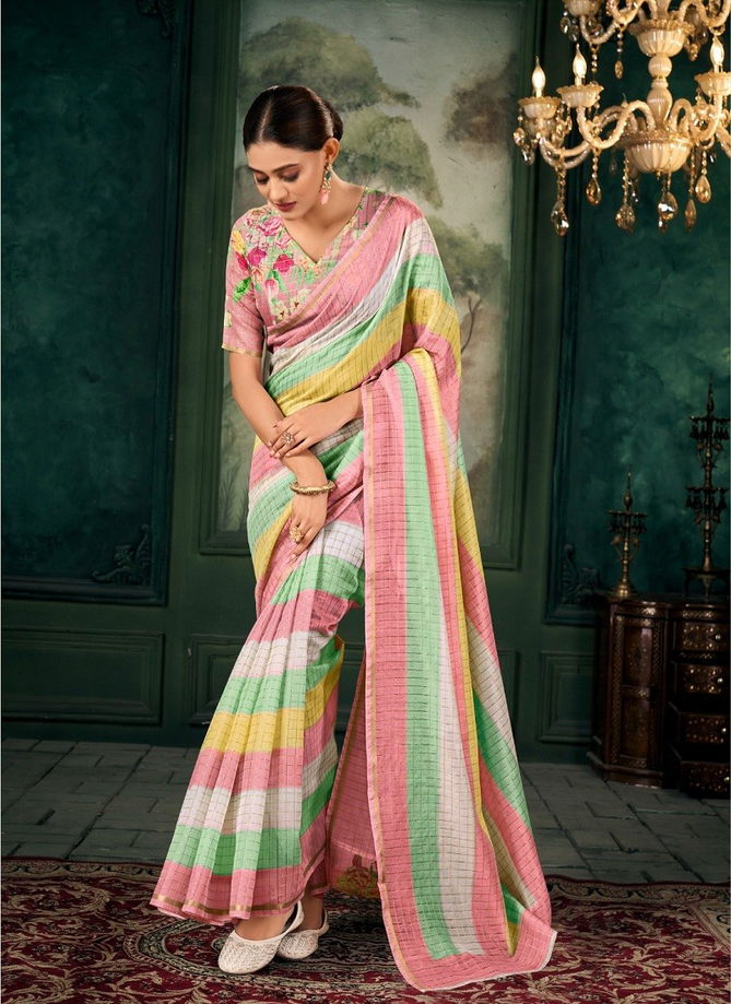 Meghdhanush By Rajpath Chanderi Linen Printed Casual Wear Bulk Saree Orders In India