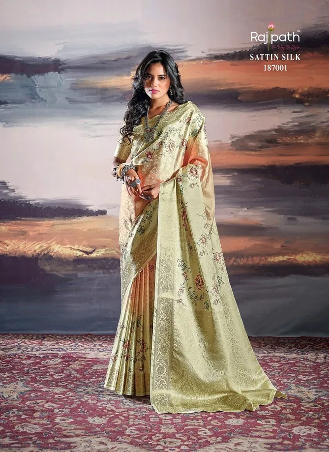 Pratishtha Silk By Rajpath Satin Printed Saree Wholesale Market In Surat