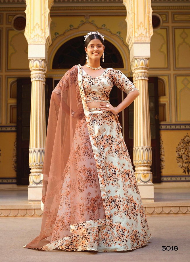 Titlee 2 By Senhora Crushed Silk Floral Printed fancy Lehenga Choli Wholesale Online