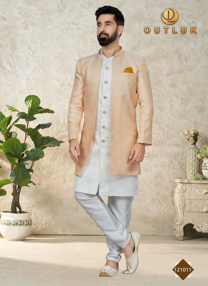 Peach Outluk Vol 121 Mens Indowestern Catalog 121011