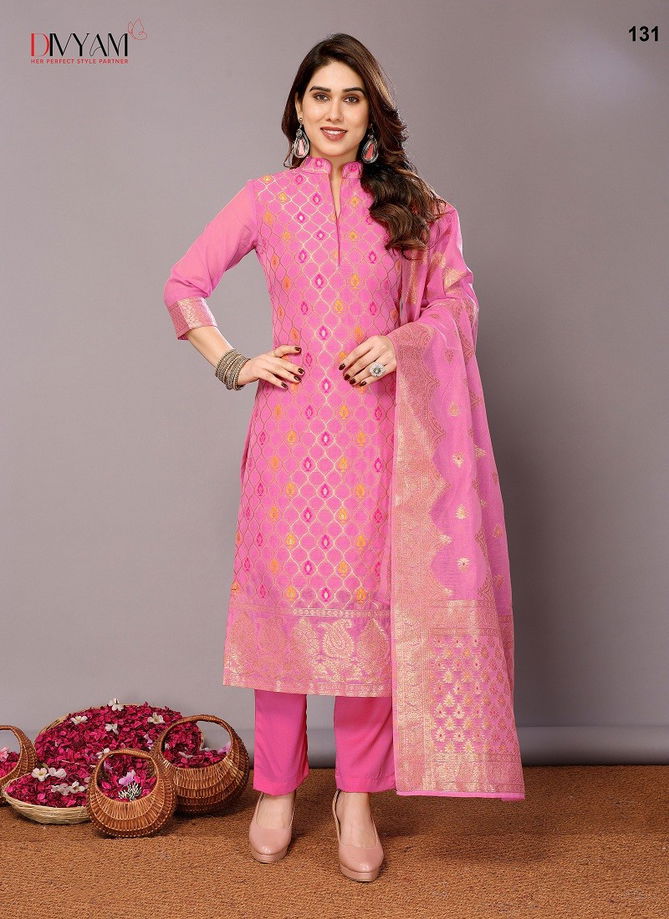 Sadhna By Divyam Chanderi Cotton Designer Kurtis With Bottom Dupatta Exporters In India