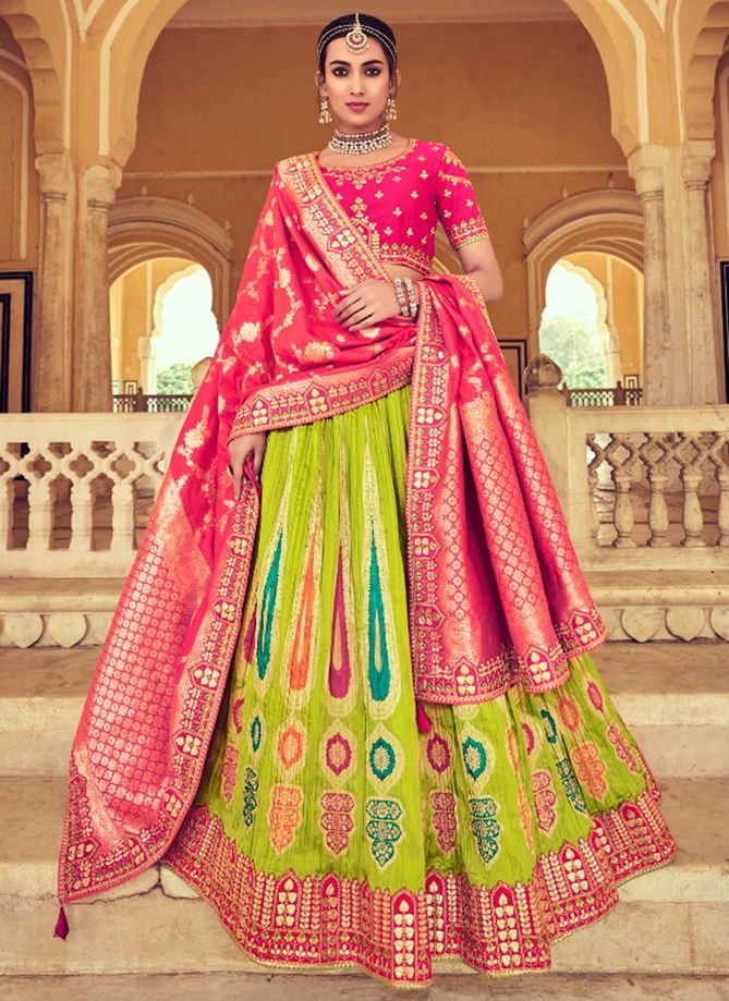 Pink And Green Colour Anaara By Tathastu Designer Lehenga Choli Catalog 6006