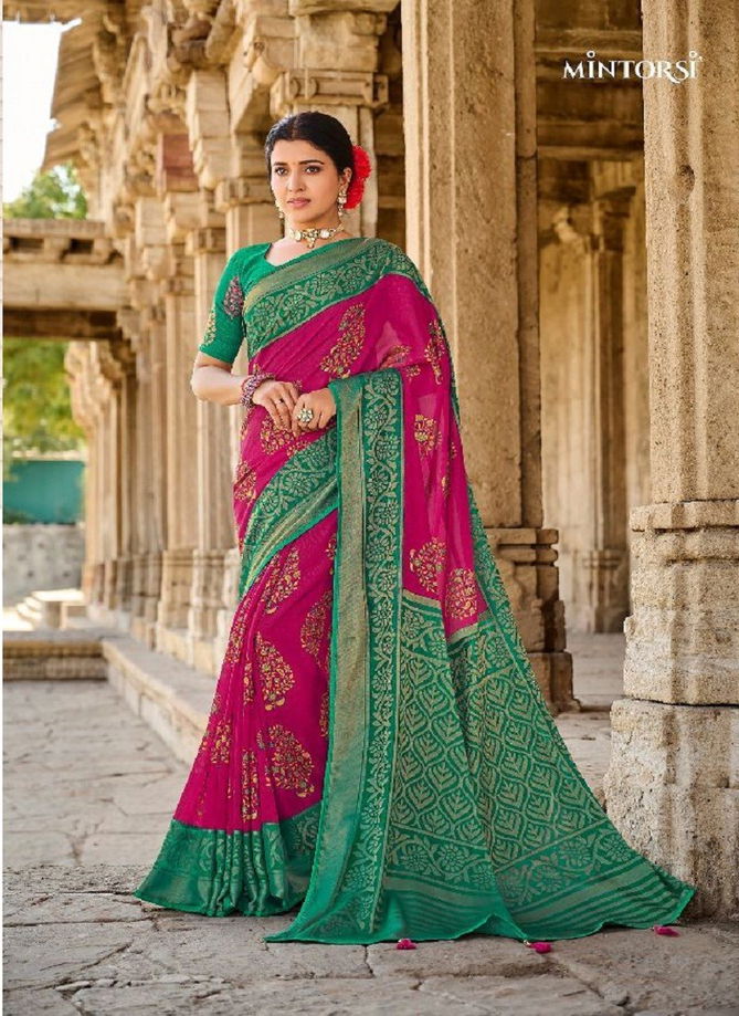 Beauty Star By Mintorsi Designer Silk Brasso Saree Catalog